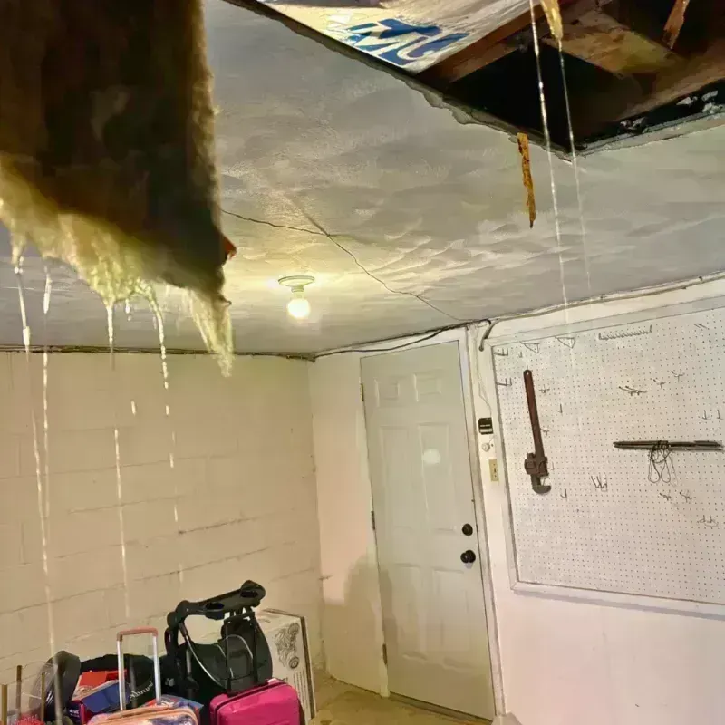 Before and after water damage restoration in Conneaut Lakeshore, PA